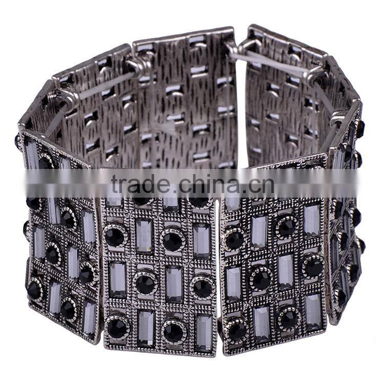 3.5 inch Free sample 2016 new design elastic crystal bracelet
