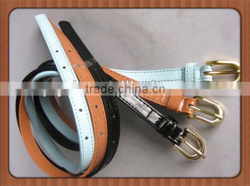 2014 lady slim pu belt for dress