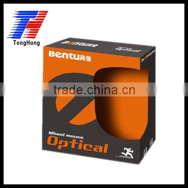 white paper display folding box with PVC