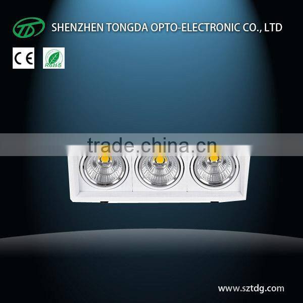 Commercial COB 7w 10w 12w led recessed swivel downlight