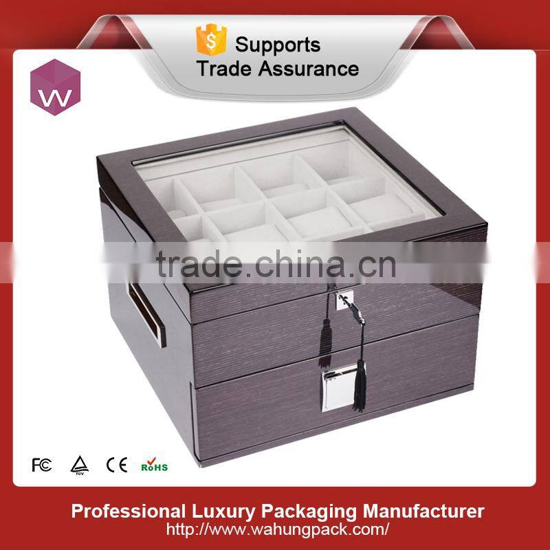 Carbon Fiber Wood Watch Box/ Custom MDF Watch Jewelry Box Design