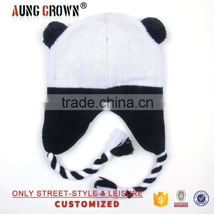 Custom knit animal acrylic beanie cap