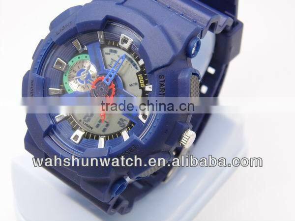Fashion module analog sport watch with digital display