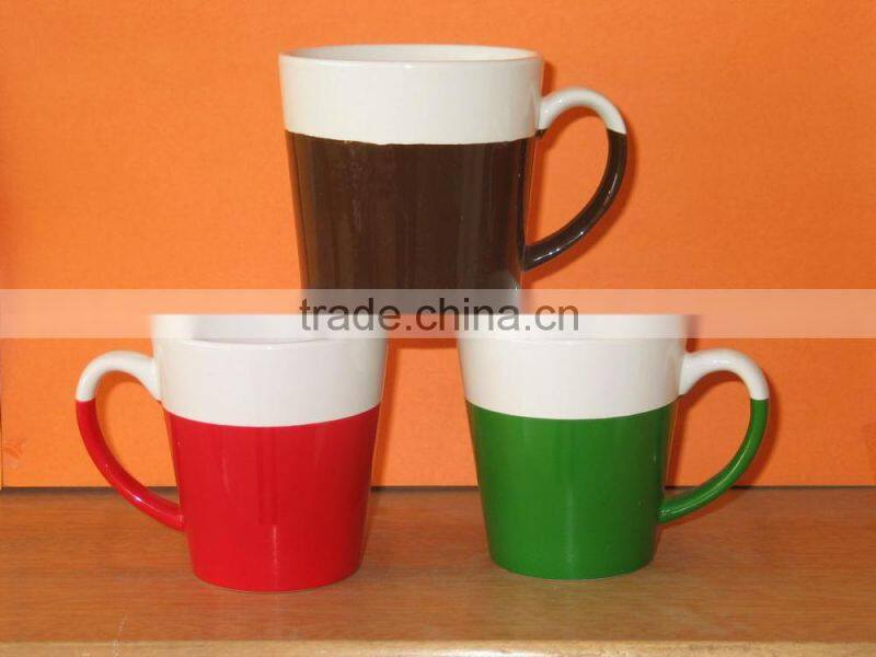Promotional Ceramic V Shape mug