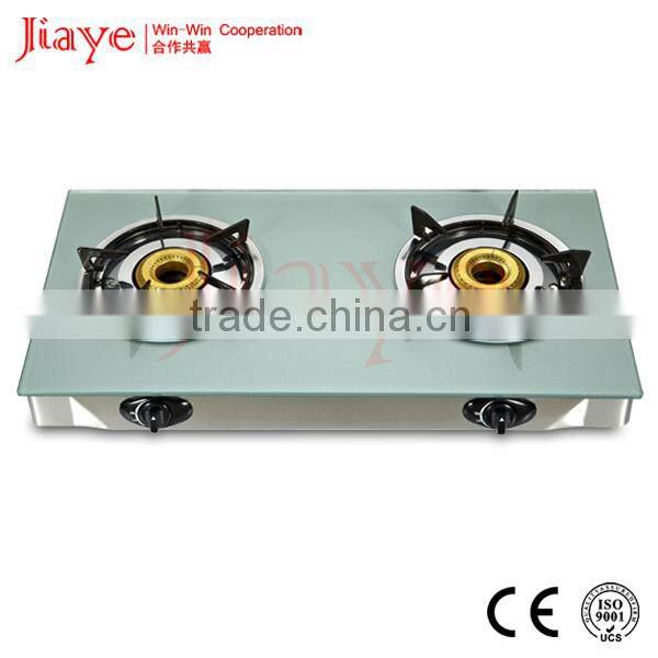 2 burner table gas stove tempered glass hob new model