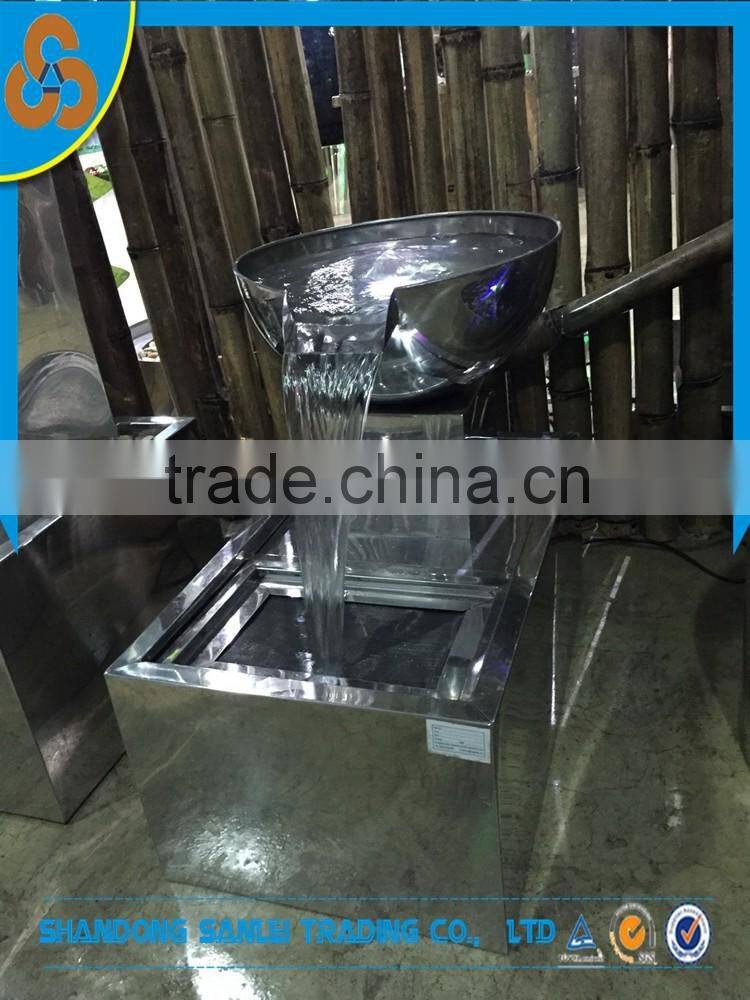 gourd ladle shape stainless steel running water fountain for sale