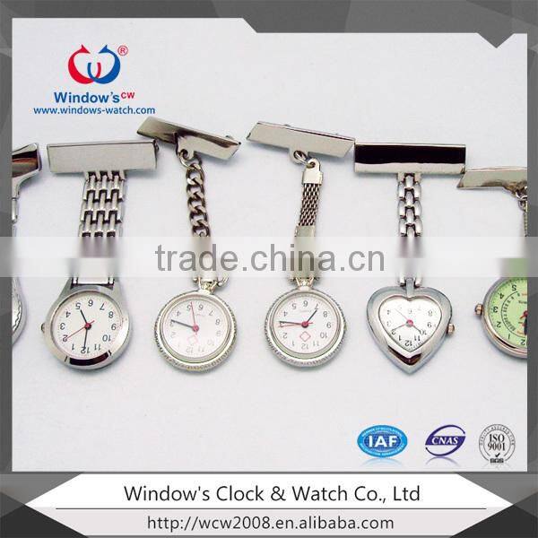 Nickel-Free/ CE/ Rohs Stainless Steel Quartz Brooch Doctor Nurse Pocket Watch