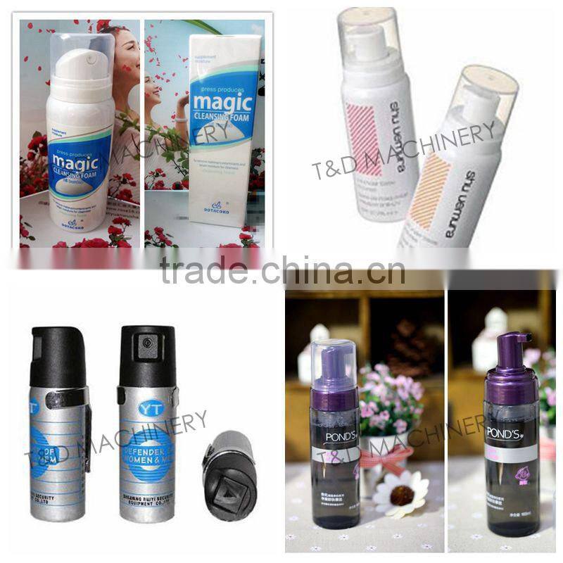 Pneumatic perfume sprayer capping machine