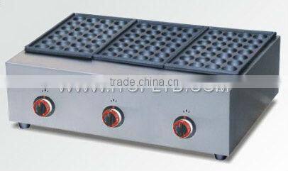 Household gas fish pellet grill with 3-plate