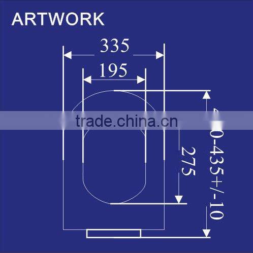 PP material soft close bthroom durable toilet seat 1046