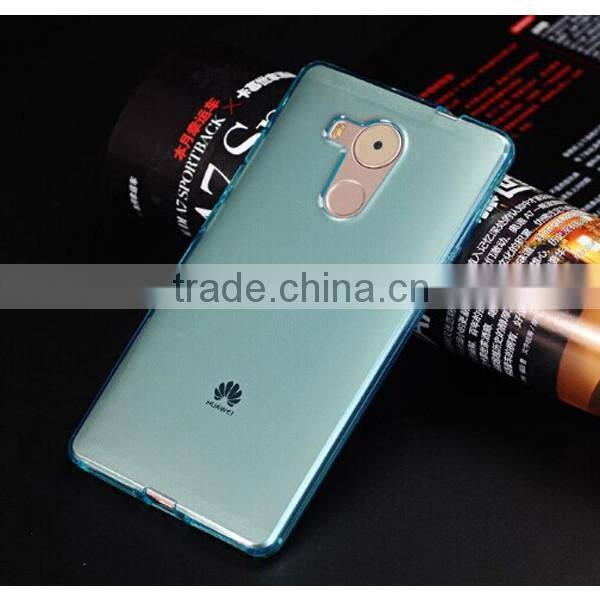 C&T Ultra Slim Metal Plating Frame Clear Soft Gel TPU Silicone Back Cover for Huawei Ascend Mate 8