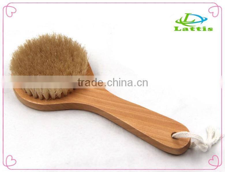 Natural Long Wood Massager Bath Shower Back Spa Scrubber Wooden Body Brush