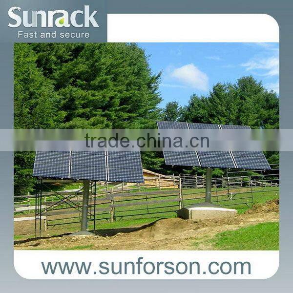 Aluminum solar ground pole mount racking