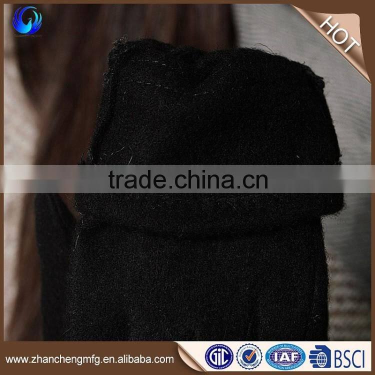 Luxury ladies winter knitted wool smartphone gloves touch screen