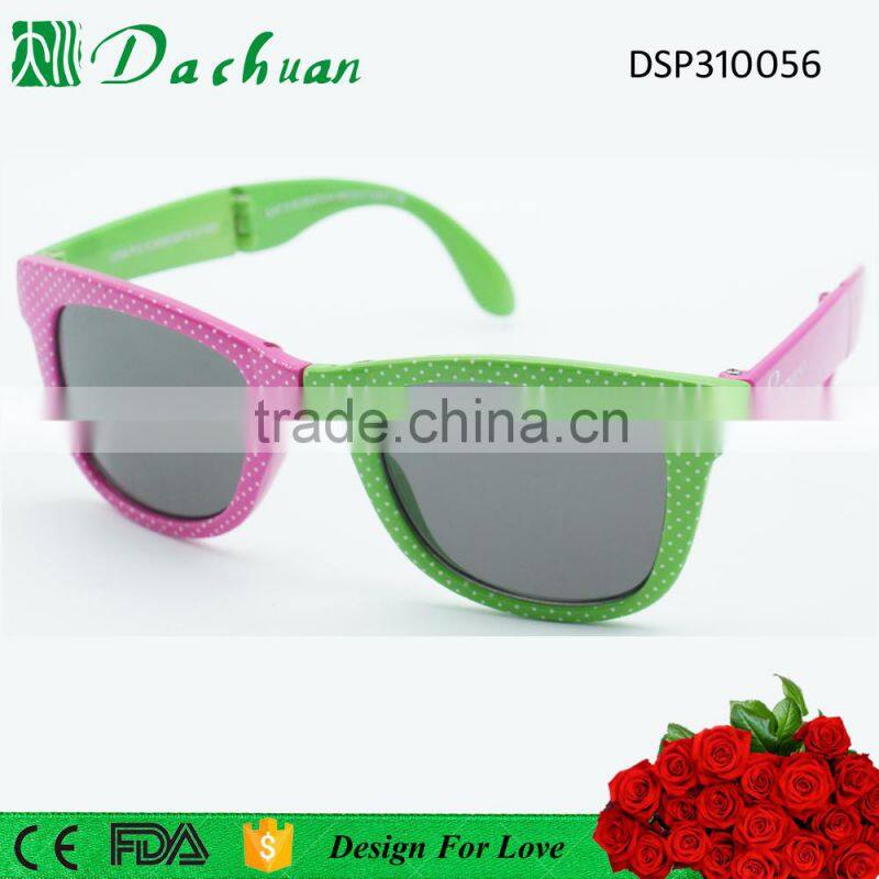 Good quality PC injection unisex foldable kids children sunglasses UV400 EN71