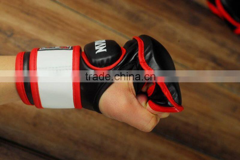 2016 new style high quality ufc mma kickboxing gloves half finger mma gloves for training in fashion sports and gym equipment
