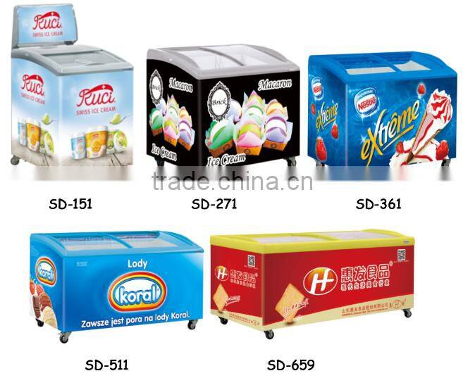 151L GLASS DOOR CHEST FREEZER