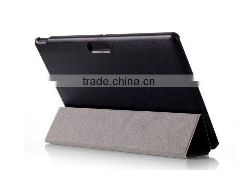 Factory Price 3 folded Crazy Horse PU Leather Magnet stand holder case cover for Dell Venue 10 pro 5055 tablet cover case