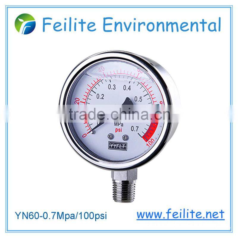 2.5 inch 63mm Steel material liquid filled hydraulic pressure gauge