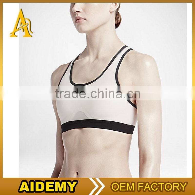 OEM design low price yoga bra cup cotton sports bra
