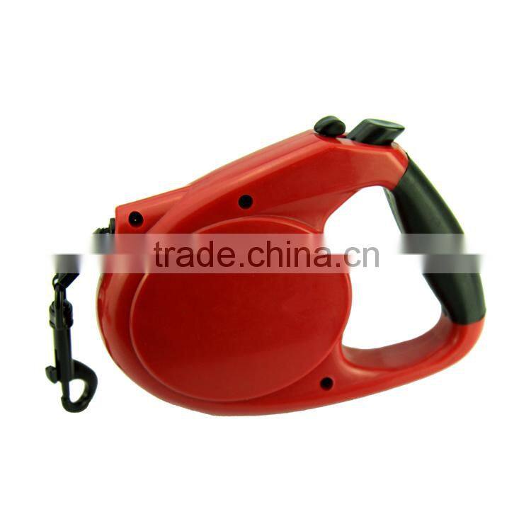 Paw Embossed Dog Flexible Leash with Flat Tape