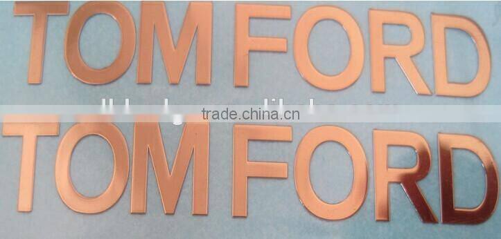 glossy finish electroform thin metal sticker; Metal Electroforming Foil Self Adhesive Label Sticker