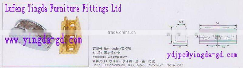 D shape glass door clamp