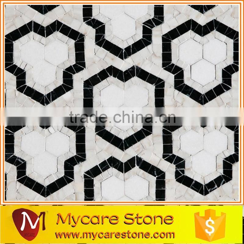 Popular design factory supply white marble flooring