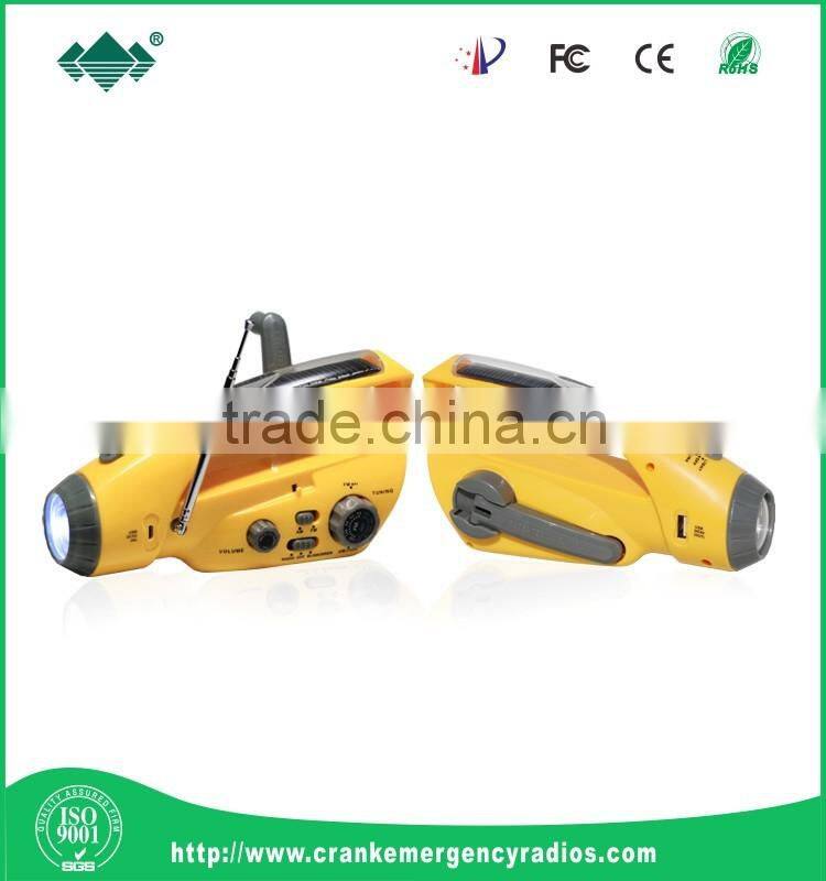 Hand Crank All-Purpose LED Flashlight Recharge flashlight Hand solar flashlight