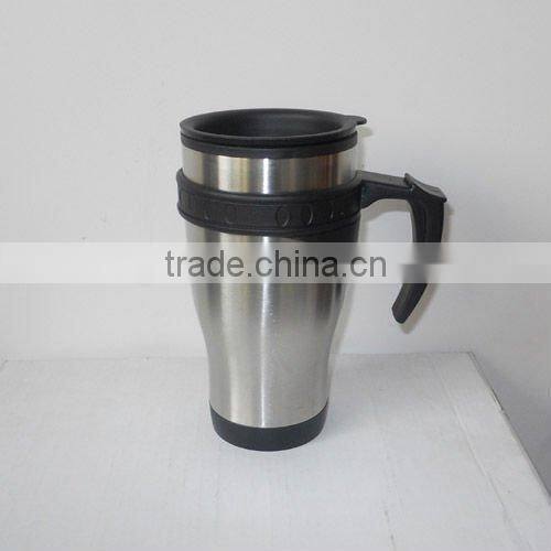 Double wall stainless steeel mug with rubber-coating
