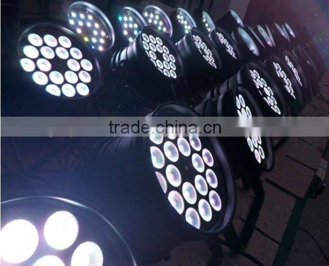18pcs 3w DMX led RGB par 64 stage lighting