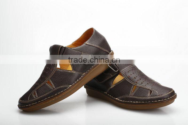 2015 italian handmade men leather sandals