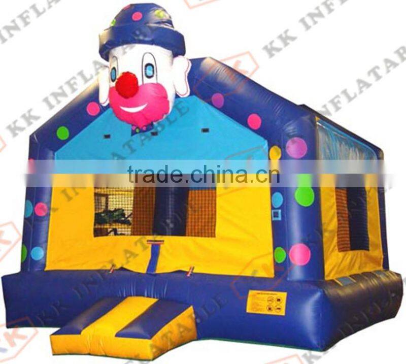 happy clown inflatable bouncer / jumping house for kids bouncing farm land