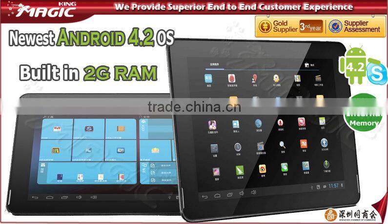 New arrival Pipo 10" android 4.2 tablet pc 3g BT quad core