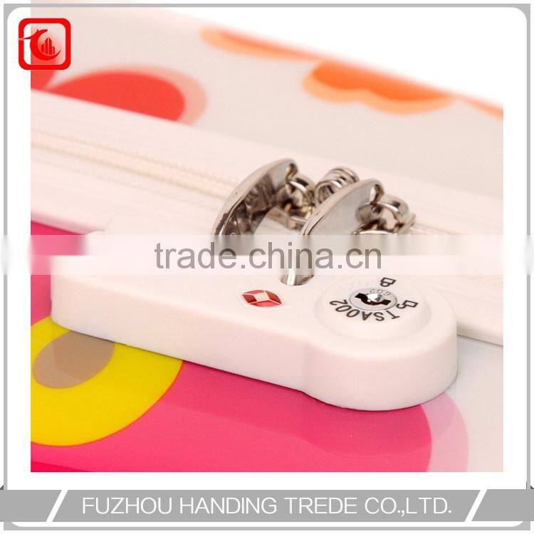 4 wheel flower print trolley suitcase , bright color travel luggage