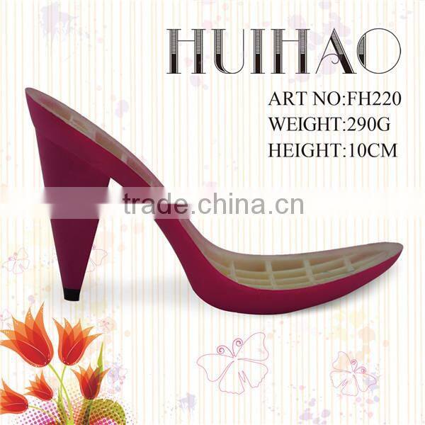 Manufacture ABS high heel shoe sole for lady shoe making