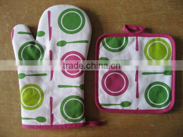 kitchen textile pigment printing pot holder and oven mitten wholesale alibaba China Supplier
