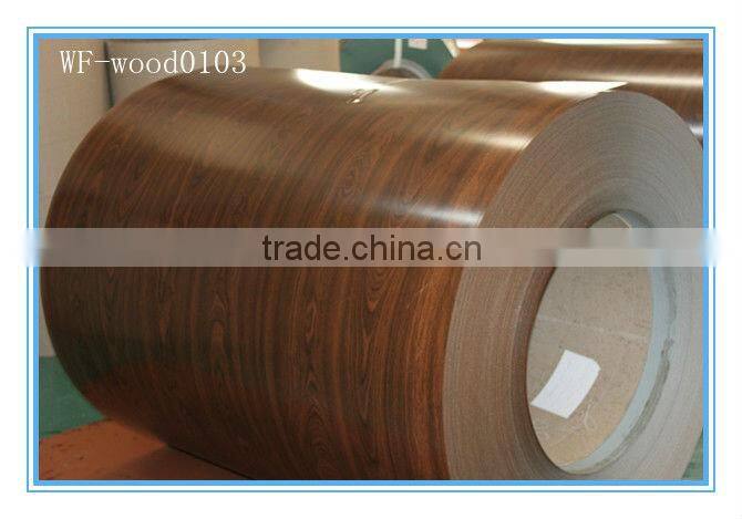 wooden pattern steel coils with protective film