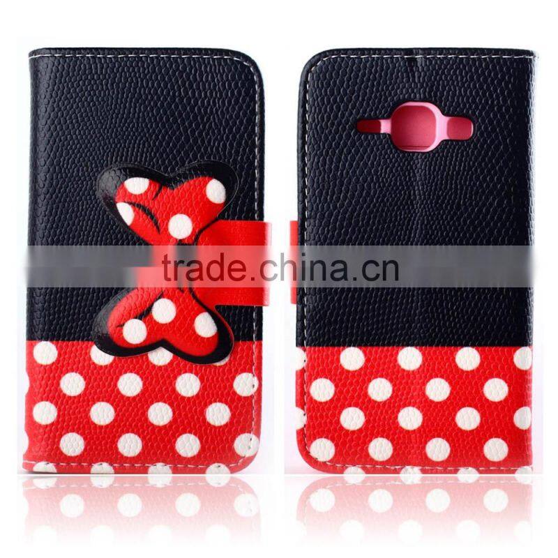 Wholesale For Samsung Galaxy J1 J100 Painted Style Leather TPU Case with Wallet Card Slots Free Shipping