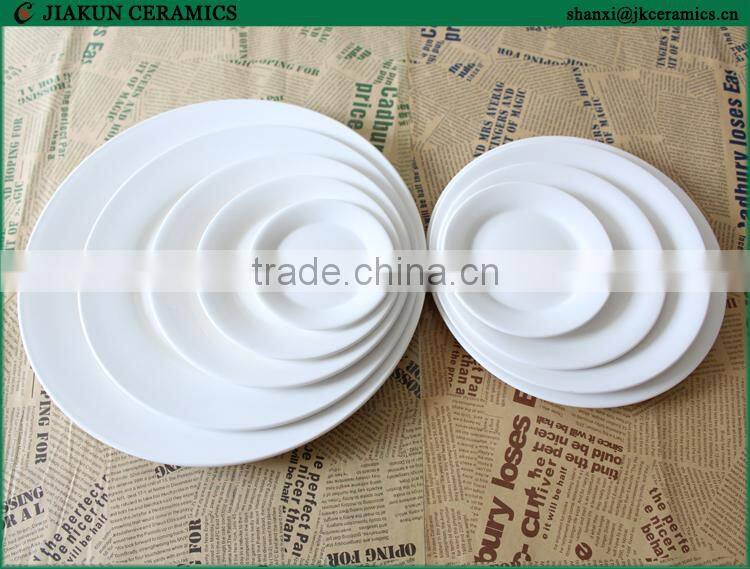 Wholesale Promotional Custom Bone China White Plain Ceramic Dinner Plate