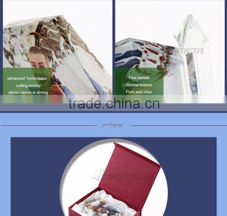 Sunmeta Wholesale Blank Sublimation 3D Crystal Photo Frame