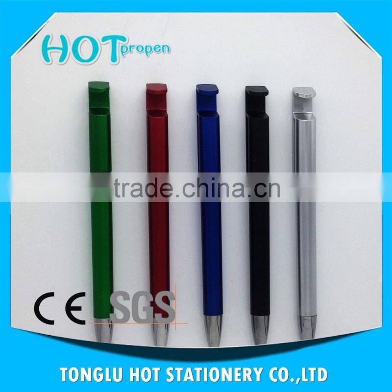 mobile phone support twist pen with big clip