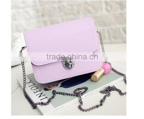 Fancy shoulder bag long chain handbag leather for girls