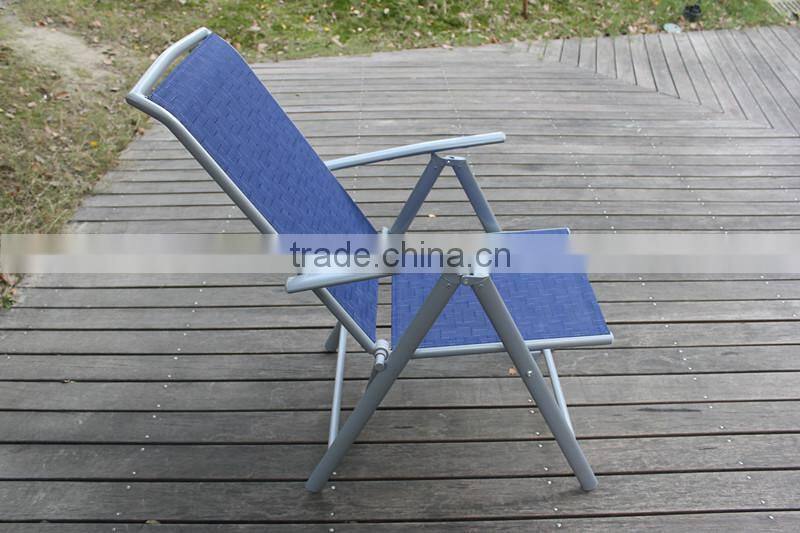 outdoor adjustable texitlene garden chair and table set