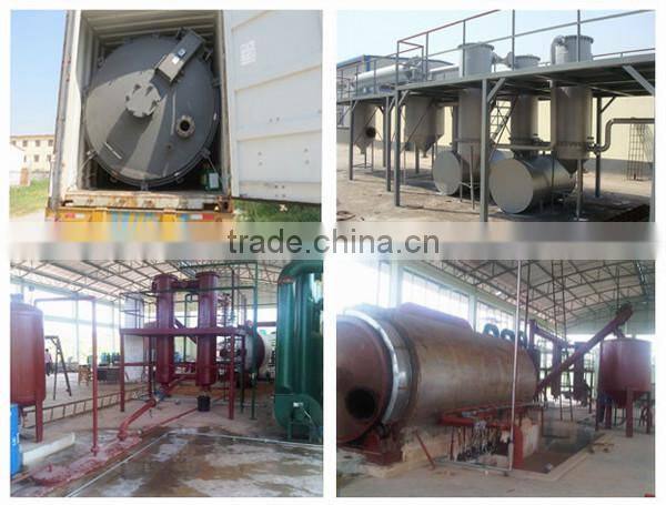 Water cooling normal pressure waste tire to oil recycling machine with CE ISO