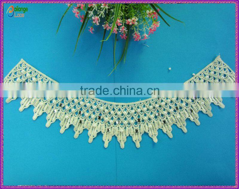 2016 Dresses guipure lace Textile Embroidered cotton lace collar trim