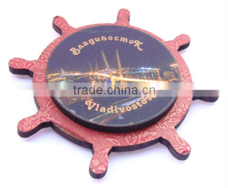 wholesale price multicolor design wooden fridge magnet