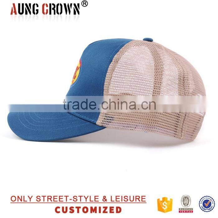 2016 new style custom embroidered blue trucker cap