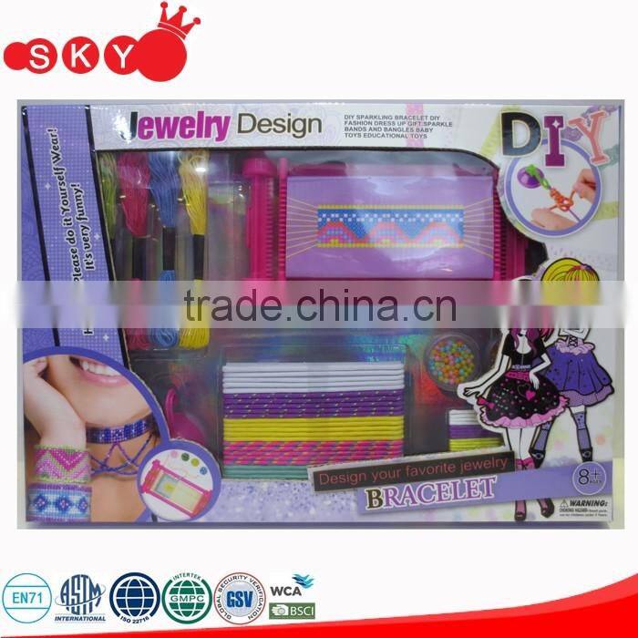 2016 Colorful plastic DIY beaded jewelry fashion girls beauty play set toys girls makeup dress up games for sale