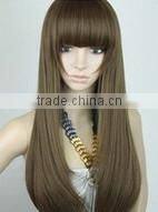 2014 hot sale long staight human hair wig